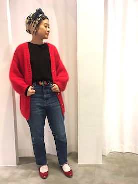 「My Fav. CHILD WOMAN（マイファブチャイルドウーマン）のアイテム」を使った、24さん（レディース・160cm）の秋コーディネート