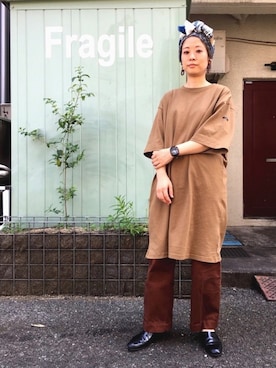 「金髪ショート」｜「アイテム（ワンピース/ドレス）」を使った、24さん（レディース・160cm）の夏コーディネート