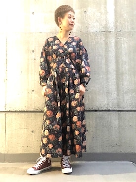「金髪ショート」｜「アイテム（ワンピース/ドレス）」を使った、24さん（レディース・160cm）の夏コーディネート
