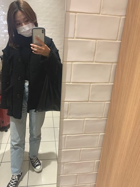 「SLY（スライ）のアイテム（その他アウター）」を使った、Koume さん（レディース・154cm）の冬コーディネート