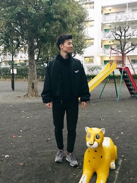 「Reebok（リーボック）のアイテム（MA-1）」を使った、masayaさん（メンズ・173cm）の秋コーディネート