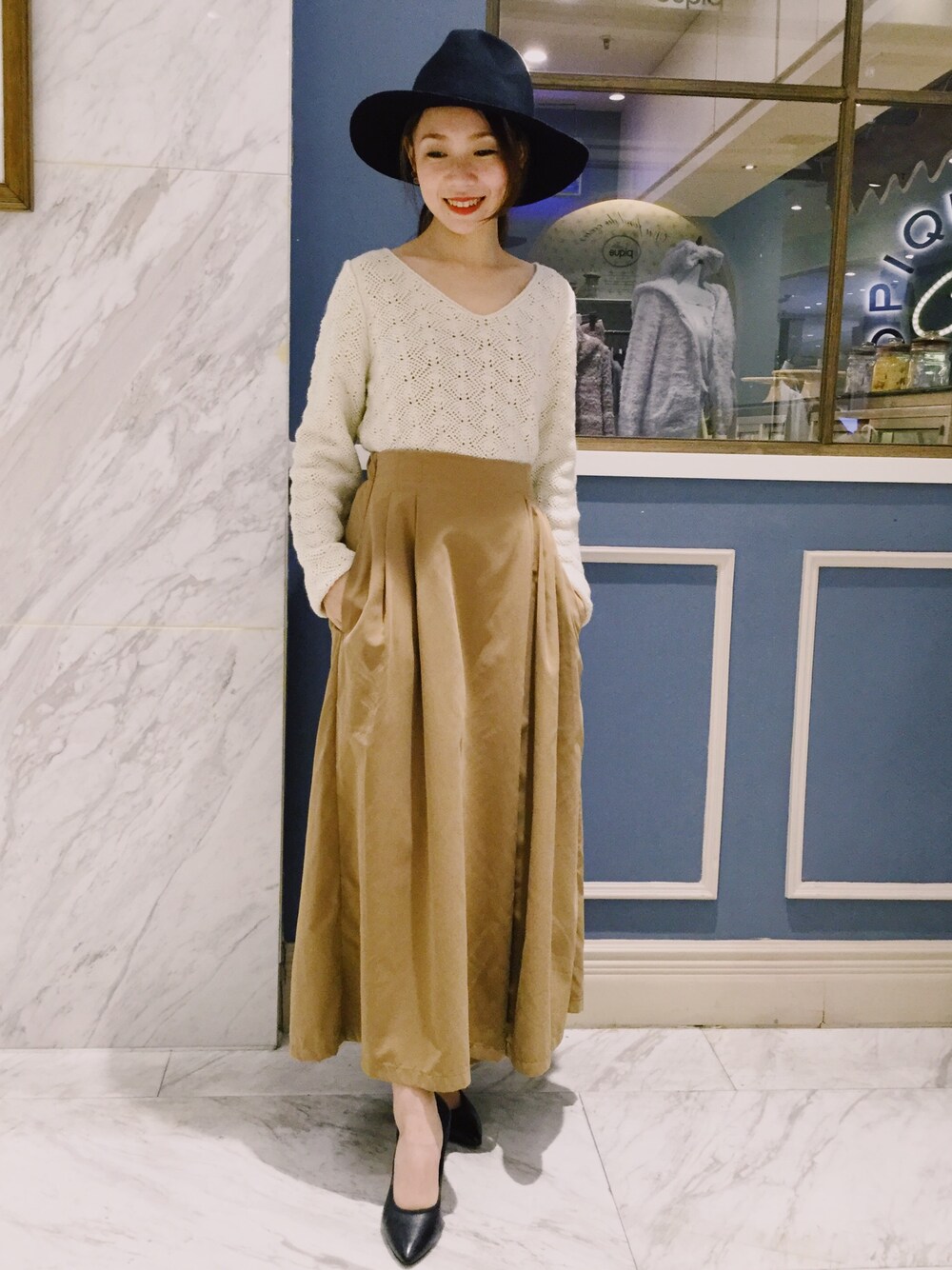 「意大利🇮🇹のアイテム（トップス、ベージュ系）」を使った、Maymayさん（レディース・150cm）の秋コーディネートの1枚目の写真