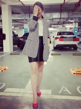 「SCOTCH & SODA（スコッチ アンド ソーダ）のアイテム（ジャケット/アウター）」を使った、Maymayさん（レディース・150cm）の春コーディネート
