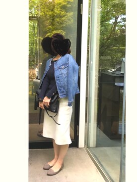 「YECCA VECCA（イェッカヴェッカ）のアイテム（ブルゾン）」を使った、moeさん（レディース・156cm）の春コーディネート