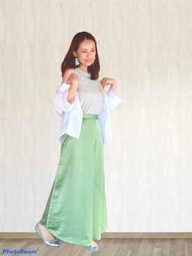 「ジーナシス」｜「アイテム（バレエシューズ）」を使った、YUIさん（レディース・163cm）の夏コーディネート