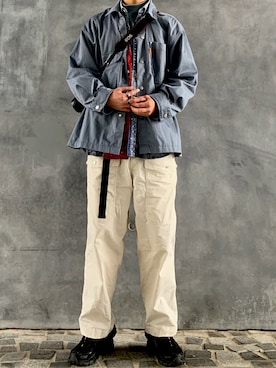 「A-COLD-WALL*（アコールドウォール）のアイテム（シューズ）」を使った、Yc Lawさん（メンズ・175cm）の春コーディネート