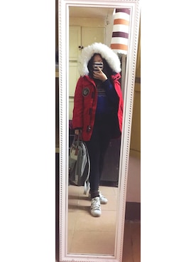 「BCR（ビーシーアール）のアイテム」を使った、CHUQIさん（レディース・160cm）の冬コーディネート