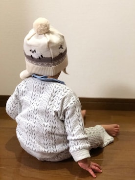 「sense of wonder（センスオブワンダー）のアイテム（帽子）」を使った、Tatさん（キッズ・80cm）の冬コーディネート