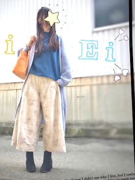 「ロングヘア」｜「アイテム（その他アウター）」を使った、Eiさん（レディース・160cm）の春コーディネート