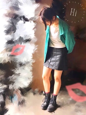 「大阪」｜「アイテム（その他アウター）」を使った、Eiさん（レディース・160cm）の夏コーディネート