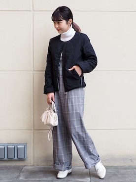 「B:MING by BEAMS（ビーミングバイビームス）のアイテム（ダウンジャケット/コート）」を使った、harukaさん（レディース・157cm）の秋コーディネート