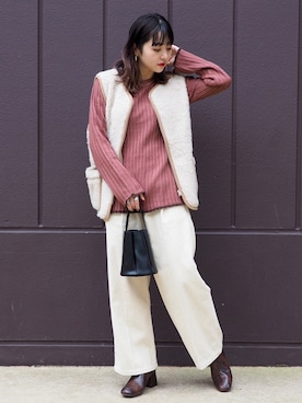 「B:MING by BEAMS（ビーミングバイビームス）のアイテム（その他パンツ）」を使った、harukaさん（レディース・157cm）の秋コーディネート