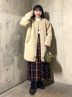 Orcival ボアロングコート France 2 ベージュ ORCIVAL（オーシバル） オーチバル・オーシバル ボアコート ボアロング