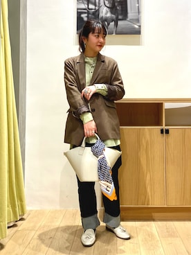 「SOMETHING（サムシング）のアイテム」を使った、harukaさん（レディース・157cm）の春コーディネート