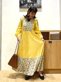 sara mallika サラマリカ コットンルレックスダブルフラワードレス sara mallika（サラ マリカ）の「【 sara mallika / サラマリカ