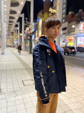 「スタッフセンバツ」｜「アイテム（ミリタリージャケット）」を使った、yu- sukeさん（メンズ・182cm）の冬コーディネート