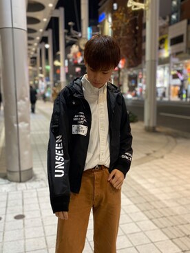 「カスタム」｜「アイテム（ジャケット/アウター）」を使った、yu- sukeさん（メンズ・182cm）の冬コーディネート