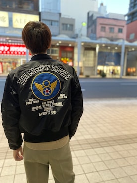 「スタッフセンバツ」｜「アイテム（MA-1）」を使った、yu- sukeさん（メンズ・182cm）の冬コーディネート