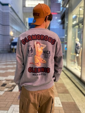「スエット」｜「アイテム（キャップ）」を使った、yu- sukeさん（メンズ・184cm）の秋コーディネート