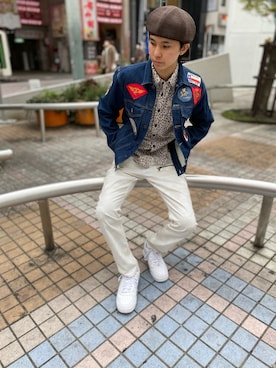 「春めきシューズ」｜「アイテム（ジャケット/アウター）」を使った、yu- sukeさん（メンズ・184cm）の春コーディネート