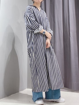 「シャツワンピ」｜saitoさん（レディース・153cm）の春コーディネート