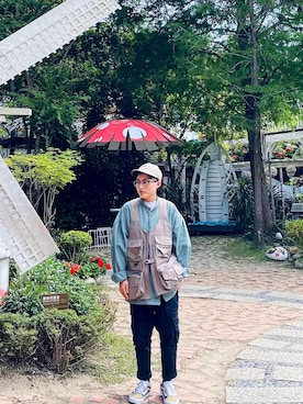 「Machismoのアイテム」を使った、33さん（メンズ・155cm）の春コーディネート