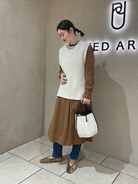 「TICCA（ティッカ）のアイテム（シャツワンピース）」を使った、平田（hirata）さん（レディース・165cm）の夏コーディネート