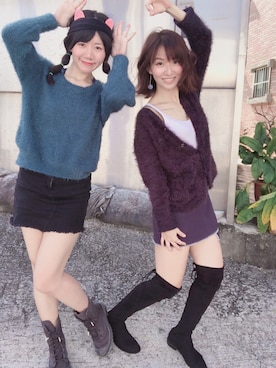 「Cienta（シエンタ）のアイテム」を使った、Li-Ting Huangさん（レディース・157cm）の冬コーディネート