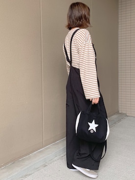 「titivate（ティティベイト）のアイテム（サロペット/オーバーオール）」を使った、a__star__iさん（レディース・160cm）の春コーディネート