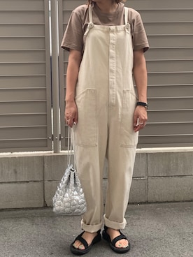 「ZARA（ザラ）のアイテム（サロペット/オーバーオール）」を使った、a__star__iさん（レディース・160cm）の夏コーディネート