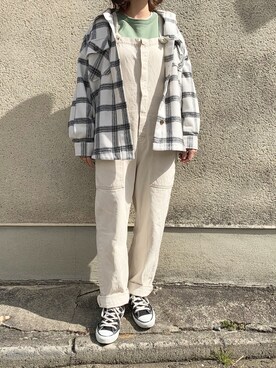「ZARA（ザラ）のアイテム（サロペット/オーバーオール）」を使った、a__star__iさん（レディース・160cm）の冬コーディネート