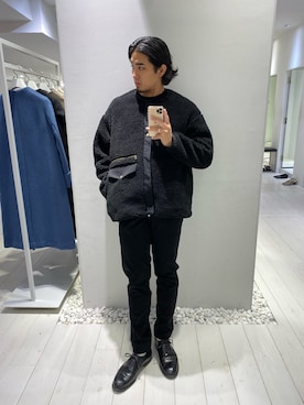「CULLNI（クルニ）のアイテム（ブルゾン）」を使った、Kazuki Yamashitaさん（メンズ・174cm）の秋コーディネート