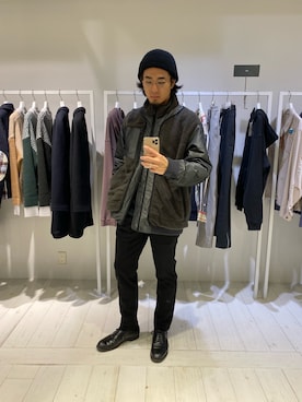 「White Mountaineering」｜「アイテム（ブルゾン）」を使った、Kazuki Yamashitaさん（メンズ・174cm）の秋コーディネート