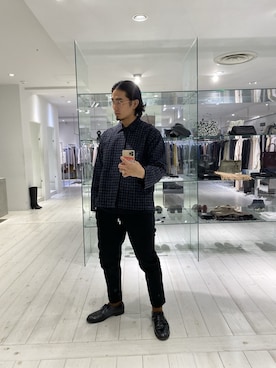 「THE RERACS（ザ・リラクス）のアイテム」を使った、Kazuki Yamashitaさん（メンズ・174cm）の冬コーディネート