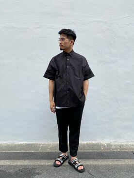 「アイテム（サンダル）」を使った、Kazuki Yamashitaさん（メンズ・172cm）の春コーディネート