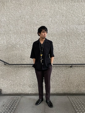 「STUDIOUS（ステュディオス）のアイテム（パンツ）」を使った、Kazuki Yamashitaさん（メンズ・172cm）の夏コーディネート