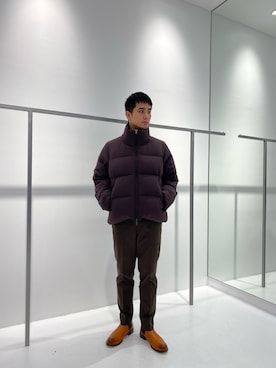 「STUDIOUS（ステュディオス）のアイテム（ダウンジャケット/コート）」を使った、Kazuki Yamashitaさん（メンズ・172cm）の秋コーディネート