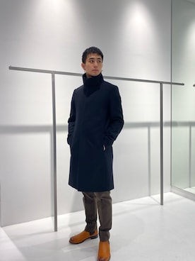 「soe（ソーイ）のアイテム（パンツ）」を使った、Kazuki Yamashitaさん（メンズ・172cm）の秋コーディネート