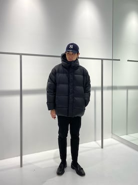 「WHITE MOUNTAINEERING（ホワイトマウンテニアリング）のアイテム（ダウンジャケット/コート）」を使った、Kazuki Yamashitaさん（メンズ・172cm）の秋コーディネート
