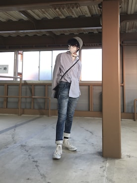 「Diamondのアイテム」を使った、K☺︎ さん（メンズ・175cm）の春コーディネート