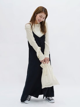 「キャミソールワンピ」｜「アイテム（ワンピース/ドレス）」を使った、Mnortさん（レディース・160cm）の夏コーディネート