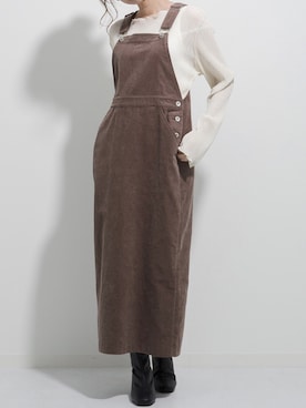 「秋のマイ旬スタイル」｜「アイテム（サロペット/オーバーオール）」を使った、Mnortさん（レディース・160cm）の秋コーディネート