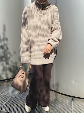 「LOWRYS FARM（ローリーズファーム）のストレッチヒールブーツ　851418（ブーツ）」を使った、Mnortさん（レディース・160cm）の秋コーディネート