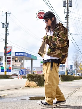 「CLUCT（クラクト）のアイテム」を使った、Canvas Yoshikiさん（メンズ・177cm）の春コーディネート