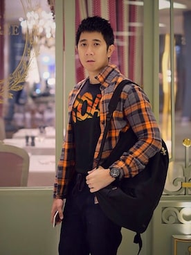 「orange」｜hmongkolさん（メンズ・167cm）の秋コーディネート