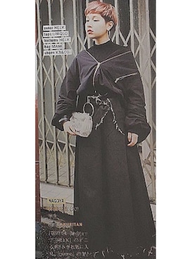 「HELK（ヘルク）のアイテム（ジャケット/アウター）」を使った、林﨑咲良さん（レディース・153cm）の冬コーディネート
