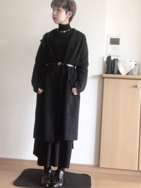 林﨑咲良さん（レディース・153cm）の冬コーディネート