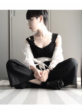 林﨑咲良さん（レディース・153cm）の夏コーディネート