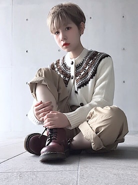 「SETT（セット）のアイテム」を使った、林﨑咲良さん（レディース・153cm）の秋コーディネート