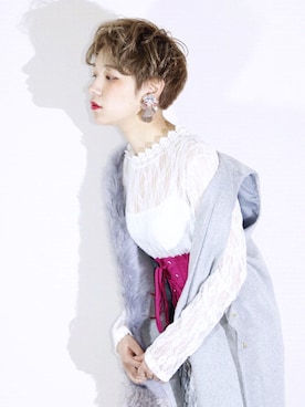 林﨑咲良さん（レディース・153cm）の秋コーディネート